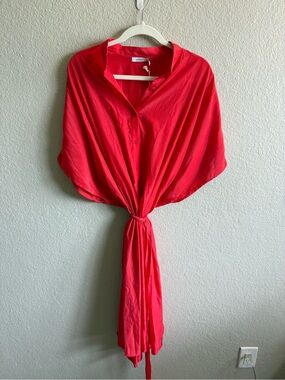 NWT MERSEA Mallorca Kaftan Dress Midi Tie Waist One Size Flowy Sundress